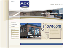 Tablet Screenshot of mdk-metallbau.com